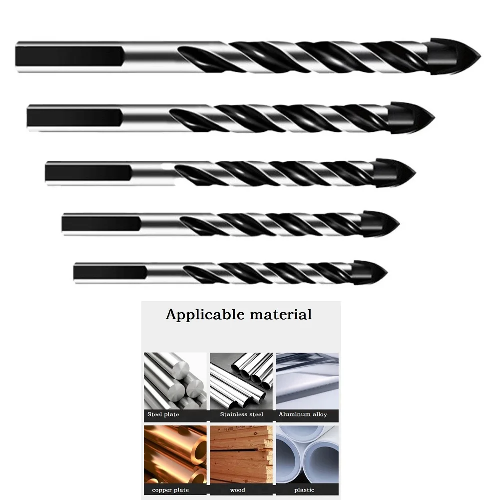 3/4/5/6/6/6mm, brocas de madeira, forma triangular, feito de metal duro, concreto, resistência ao desgaste, 5pcs