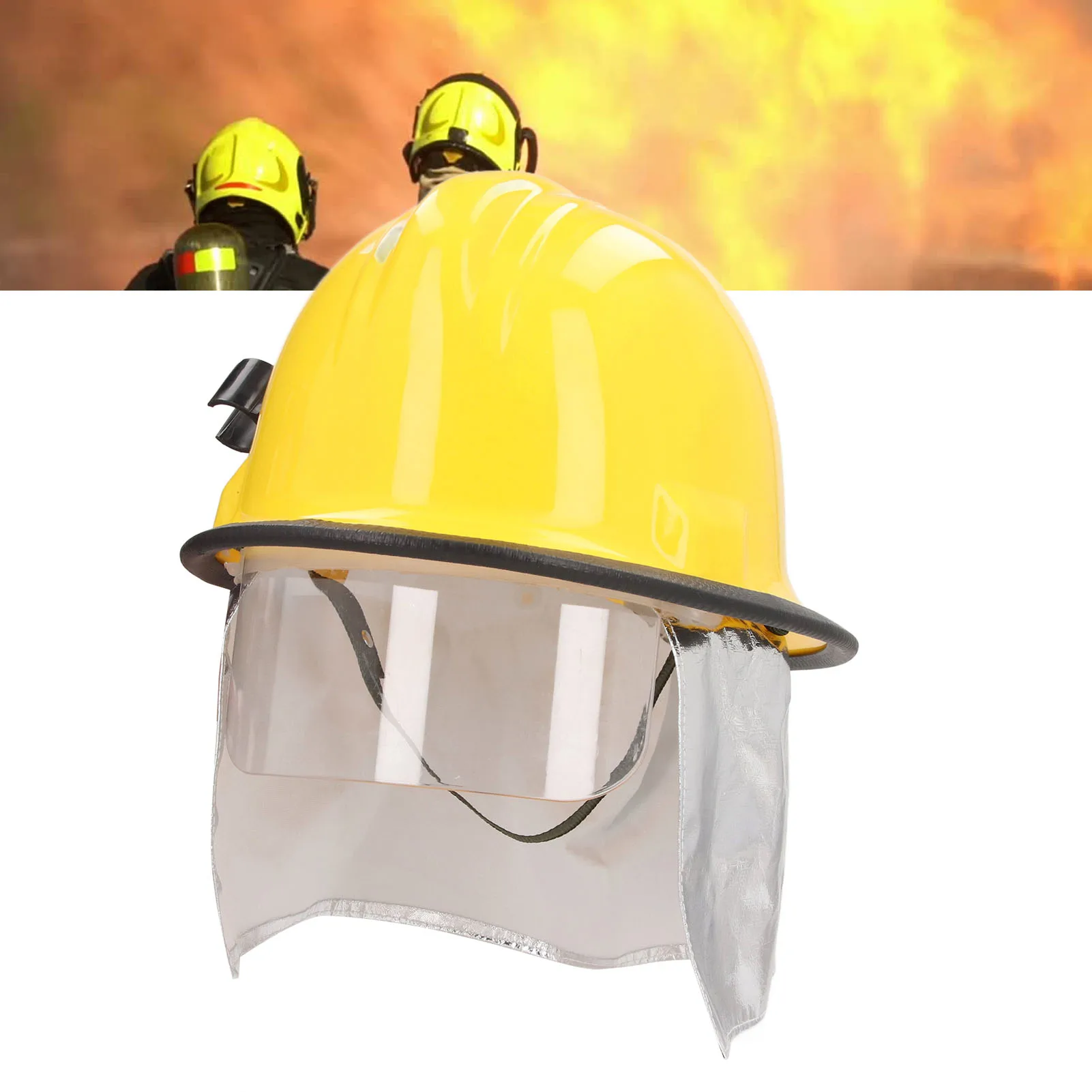 Firefighter Hard Hat Double Layer Flame Retardant Fighter Head  Fireman  Helmet Anti  Firefighter Hard Hat