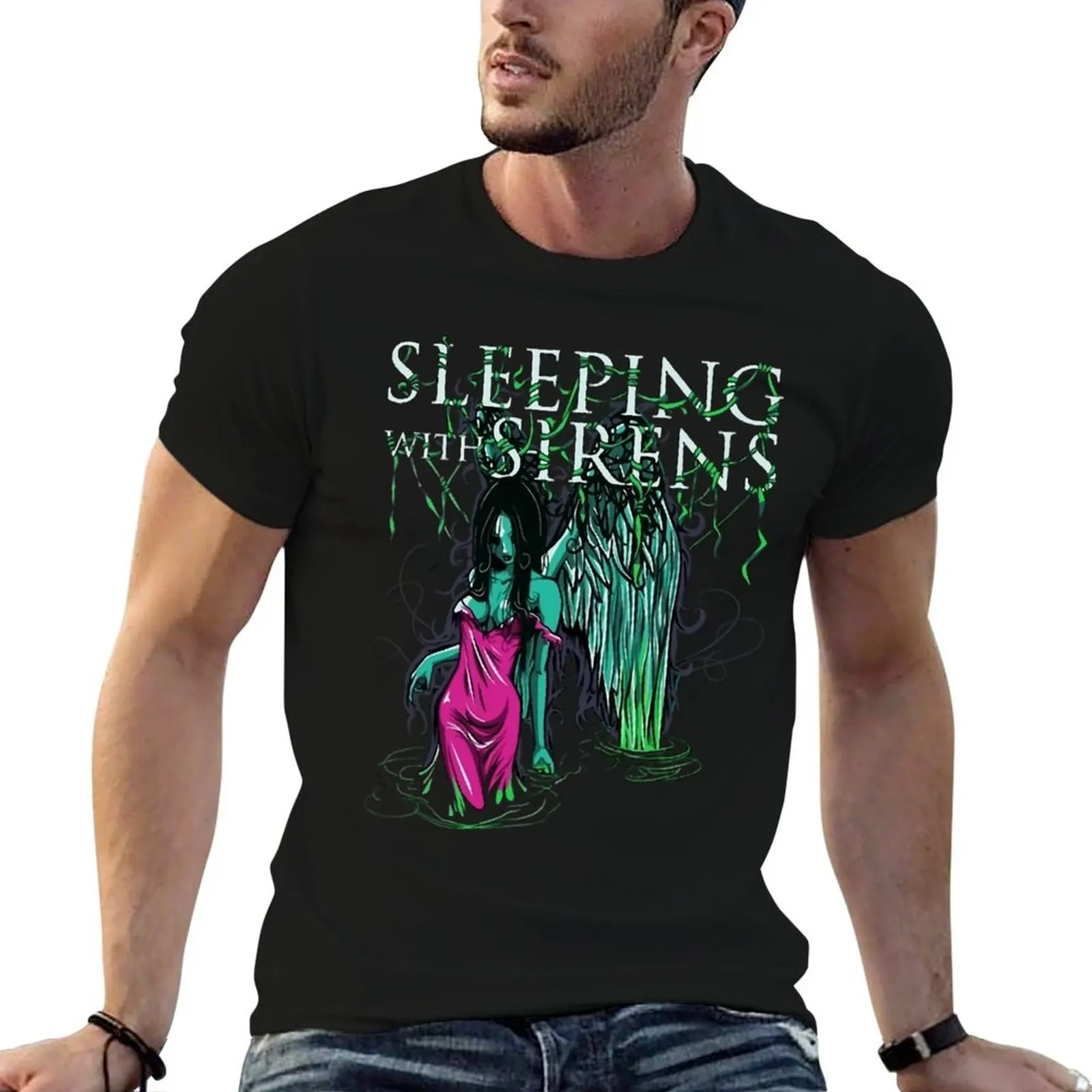 Special Present Sleeping With Sirens Youth Teenager Gifts Movie Fans T-Shirt Classic Crew Neck Cotton T-Shirt