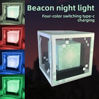MC Game Figure Toys Around Diamond Ore Color Changing Aquarius Minecraft Torch Torch Model Gift Night Light Children's Game Gift