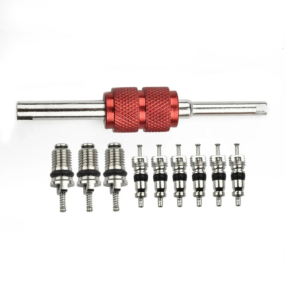 High Quality Remover Installer Valve Core Remover Installer Tool Kit Valve Core Metal R134a Kit Remover Repair Tool Accessories