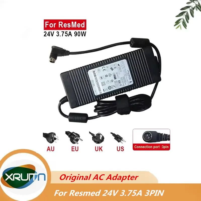 

Genuine 24V 3.75A 90W 3PIN R360-760 DA-90A24 Power Supply AC Adapter For RESMED 369102 CPAP S9 IP21 IP22 AIR SENSE Charger