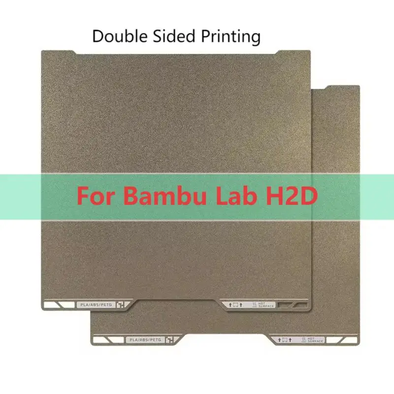 

Для Bambu Lab H2D Hotbad Build Plate Текстурированная двухсторонняя печать PEI 350x320 мм PET PEO H2d Pei с подогревом для h2d 3D-принтера