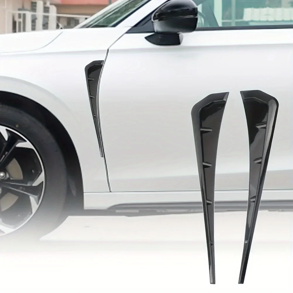 

1 Pair Car Fender Side Vent Carbon Fiber Spoiler Air Flow Intake Hole Grille Sticker Cover Accessories For BMW For Audi For Toyo