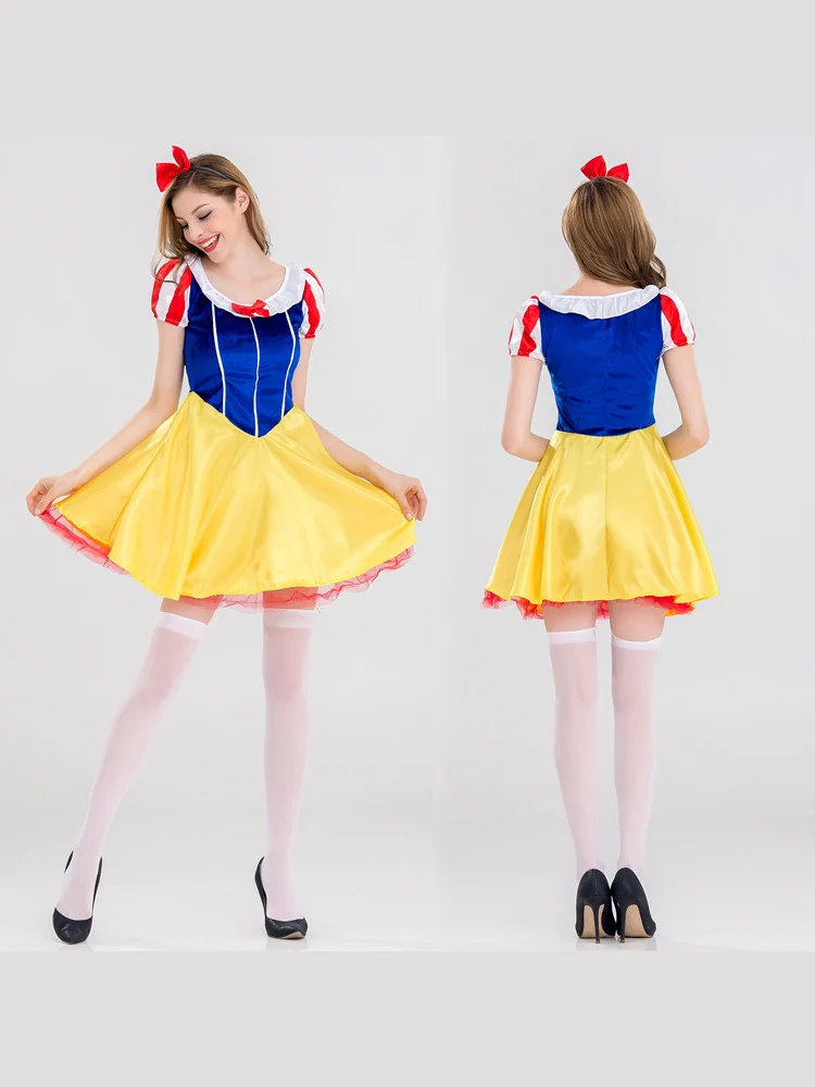 

Костюм для взрослых на Хэллоуин, бальное платье или юбка, костюм Белоснежки для выступлений, косплей, хлопковый традиционный китайский сценический костюм...