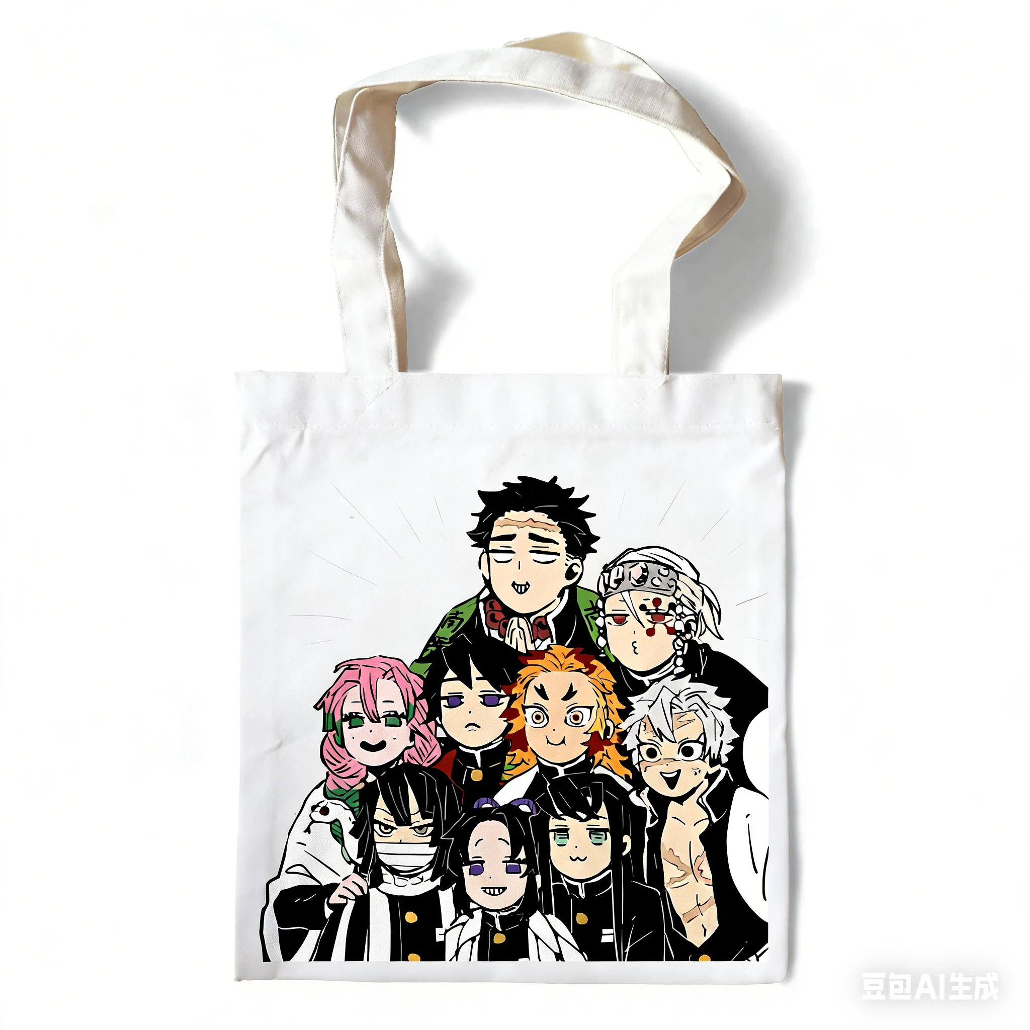 Slayer Demon Anime Handbag Women's Leisure Shopping Handbag Printed Handbag Canvas Bag