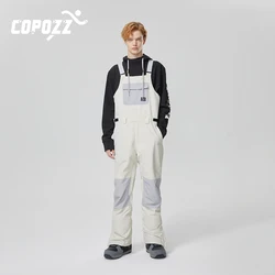 COPOZZ-pantalones de esquí para hombre y mujer, peto impermeable a prueba de viento, cálido para deportes al aire libre, Snowboard y esquí, ropa de invierno