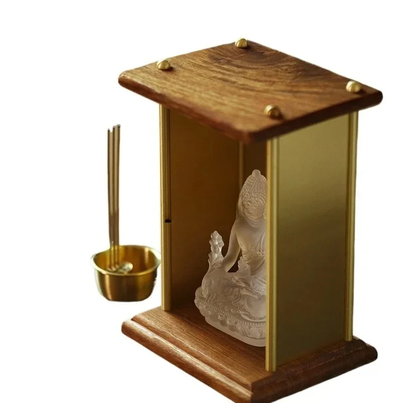 

Маленький мини-настольный мини-настольный высококачественный буддийский блеск, буддийский шкаф, блестящий стол