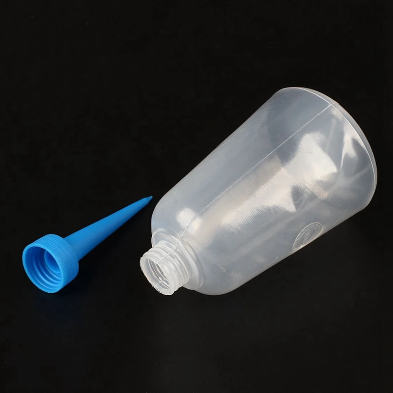 4X 250Ml Clear White Blue Plastic Liquid Glue Applicator Bottle