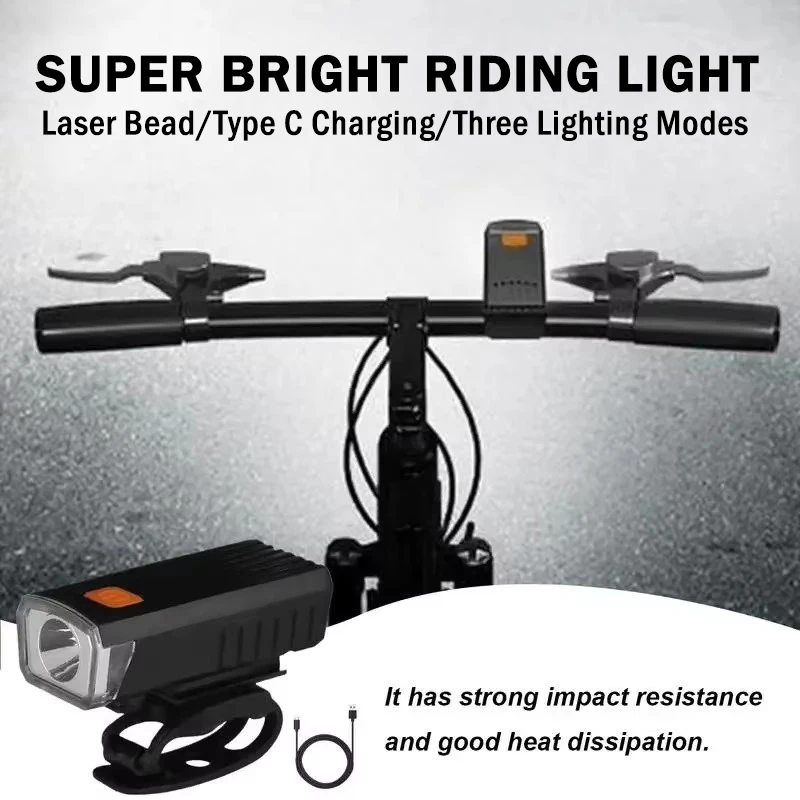 Portable Bright Bike Light Super Strong Night Riding Light 3-speed Adjustment Floodlight Outdoor Cycling Bicycle Accessories