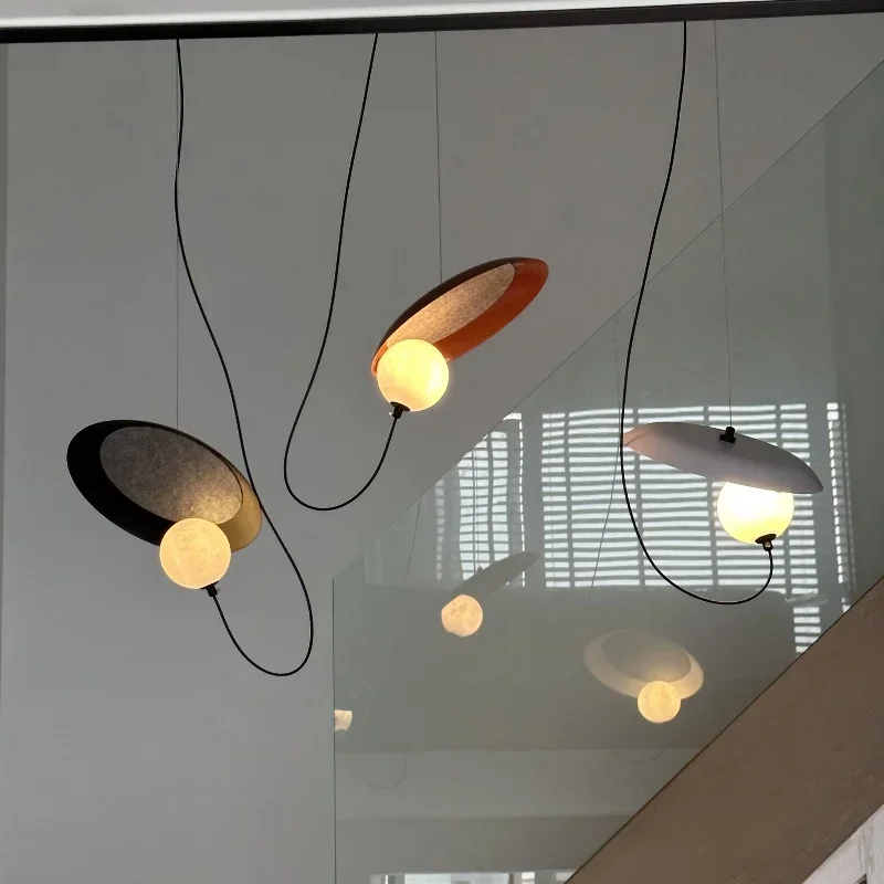 Danish minimalist restaurant circular magnetic pendant lights modern living room bedroom bedside bar table hanging lamps fixture