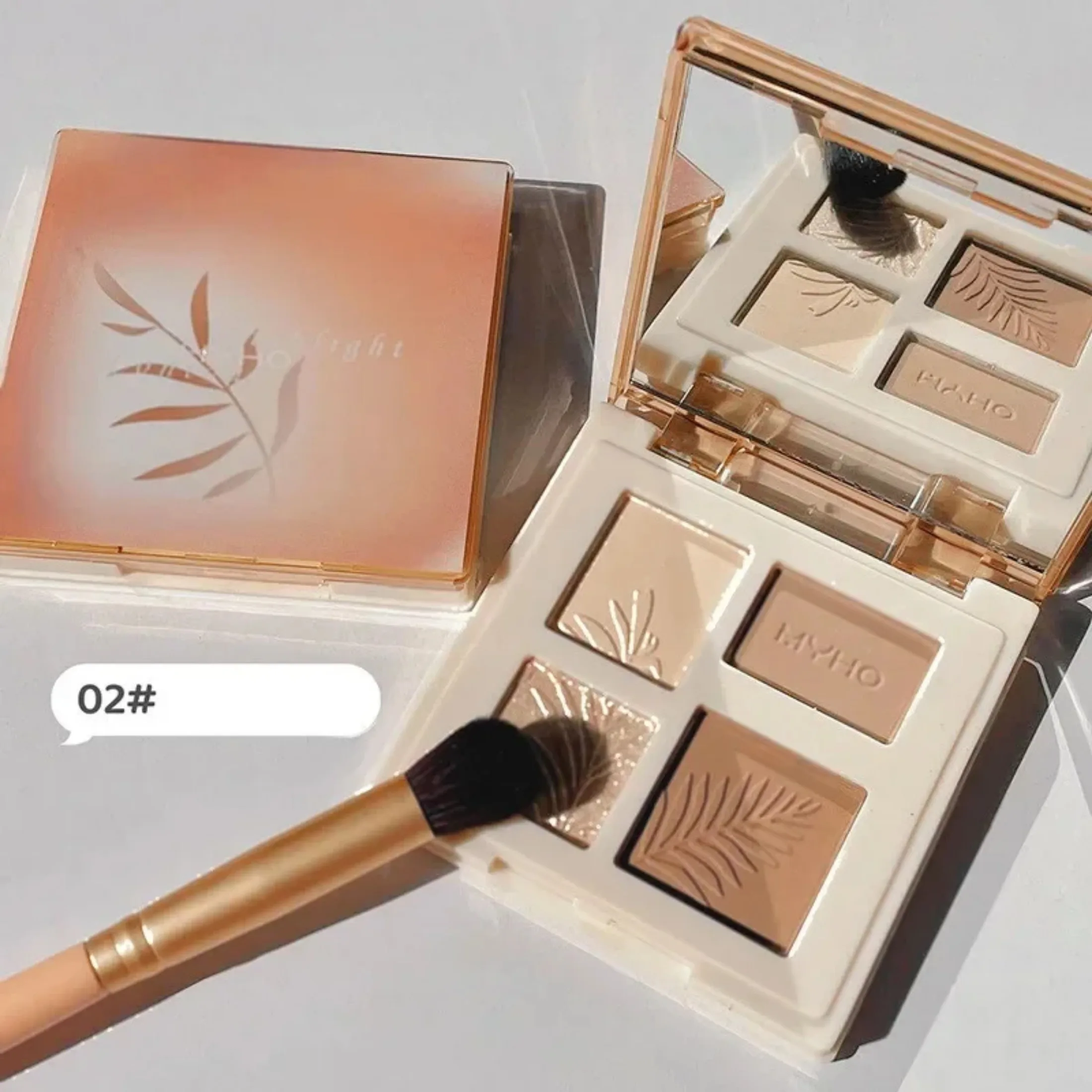 Nowy czterokolorowy Bronzer Highlight Contour Shading Powder Wielofunkcyjna paleta do makijażu Face Brighten Matte Nose Shadow Cosmetics