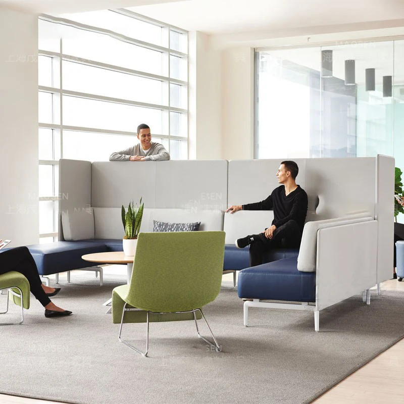 High Backrest Card Seat Sofa Combination Office Studio Rest Area Reception Negotiation Designer Private High Back Sofa