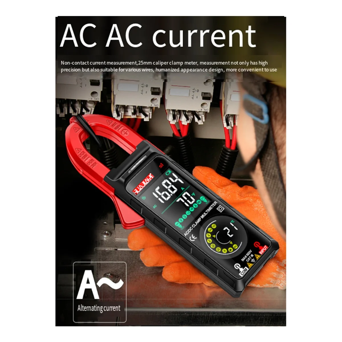 

Новые цифровые клещи HUAJIAYI S1 постоянного/переменного тока, 6000 отсчетов, 400 А, мультиметр, тестер напряжения с цветным экраном, Гц, NCV, омметр