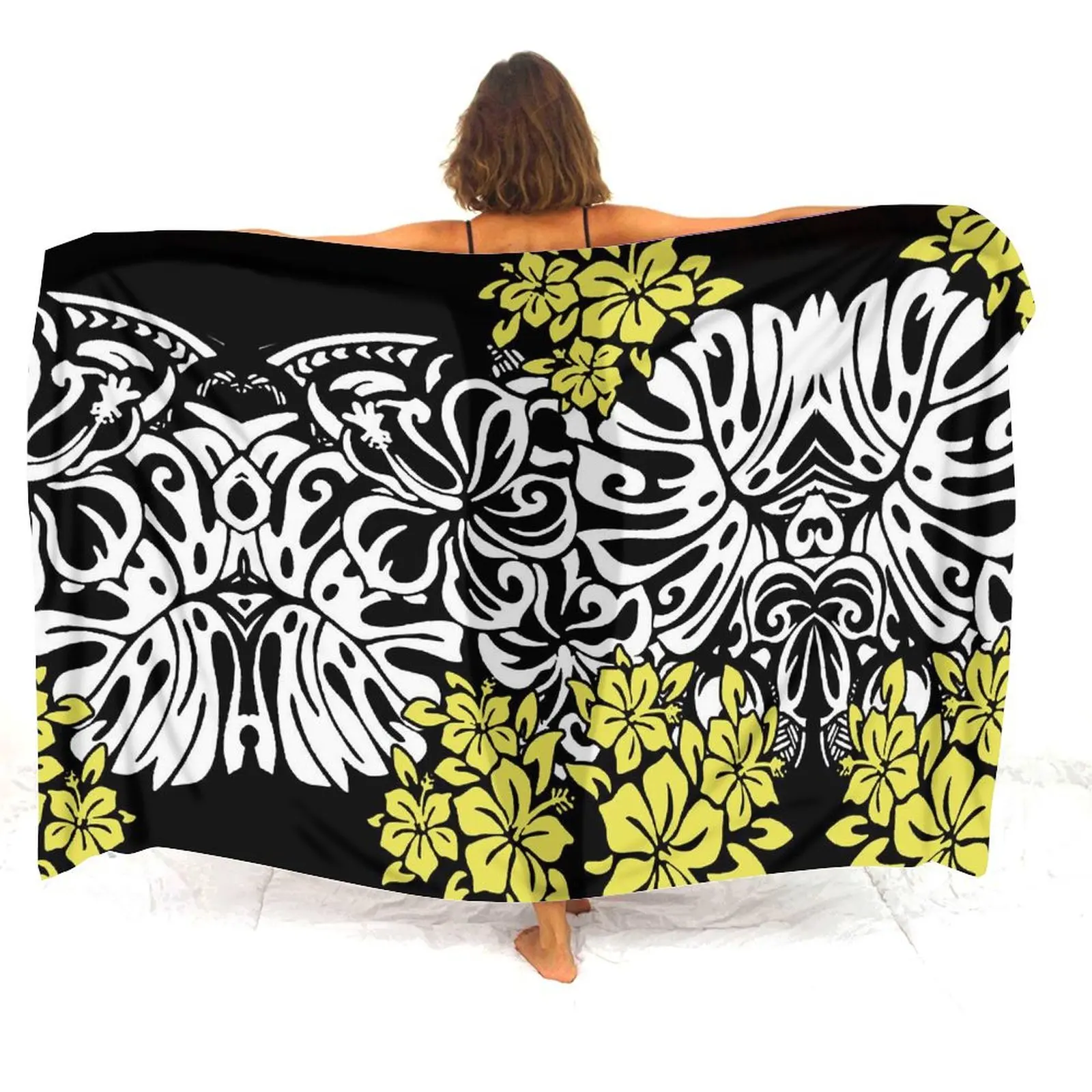 Samoa Retro Tribal Ethnic Floral Print Women'S Sarong Custom Polynesian Print Summer Elegant Comfort Shawl Beach Apron 2025 New