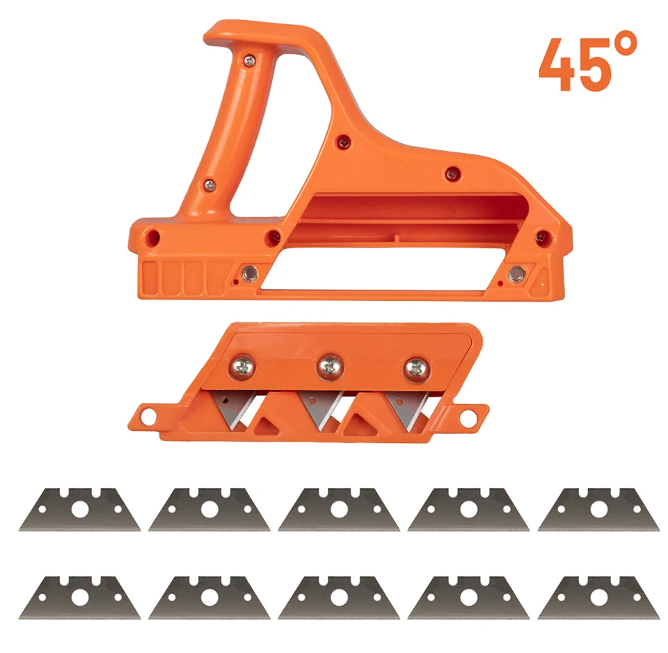 Gipskarton-Schnellschneider mit austauschbaren Klingen, 45 ° /60 ° Gipskarton-Kantenabschräger, Holzbearbeitungszubehör – Detail 7