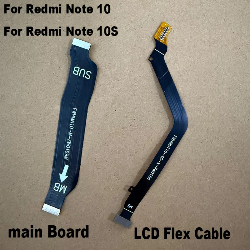 For Xiaomi Redmi Note 10 10S Main Board Connector USB Board LCD Display Flex Cable Repair Parts 4G