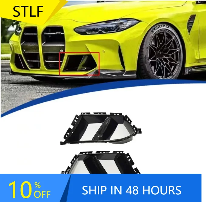 

STLFGlossy Black MP Style Front Fender Splitter Replacement for BMWs G80 G82 G83 M3 M4 2021+ Front Vent Trims