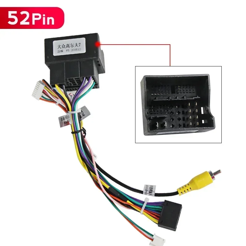 MEKEDE ISO/40/52Pin Wired Harness Adapter for Volkswagen Passat B6 B7 Skoda Seat Car Radio Stereo Canbus Power Cable Connector