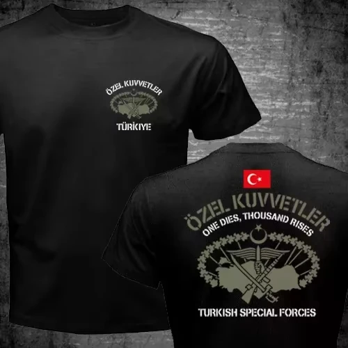 New Turkish Special Forces Özel Kuvvetler Maroon Berets Bordo Bereliler T-shirt Men's Clothing Casual Crew Neck Cotton T Shirt