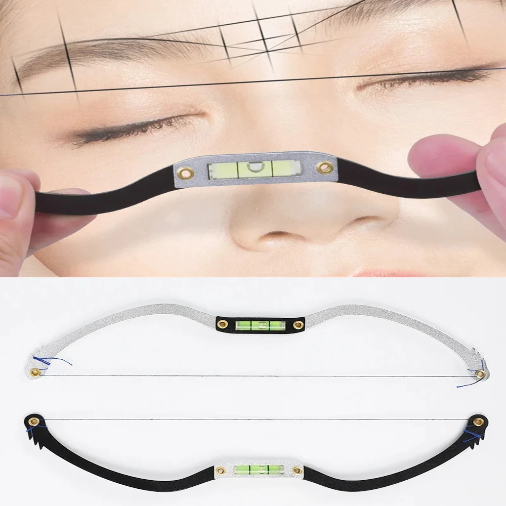 

1pcs Microblading Tattoo PMU String Permanent Makeup Bow and Arrow Line Ruler Measuring Brow Mapping String Pre Inked Mapping