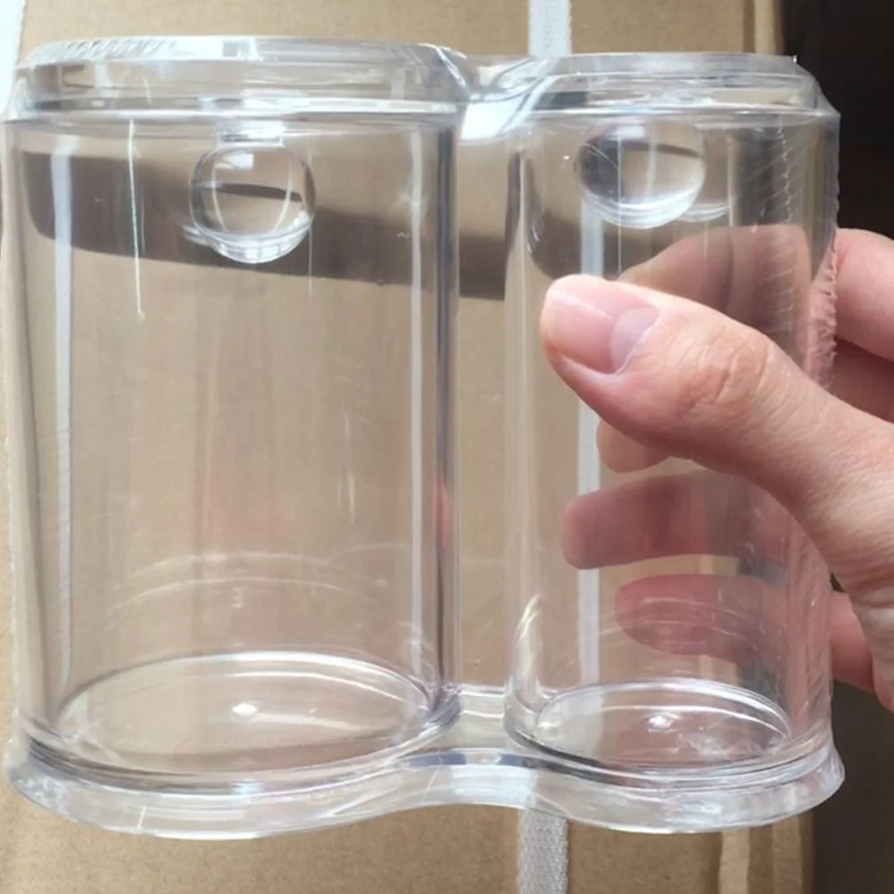 

Acrylic Box Makeup Cushion Organizer Visible Cotton Pad Box Bathroom Countertop Multi Function Storage Solution