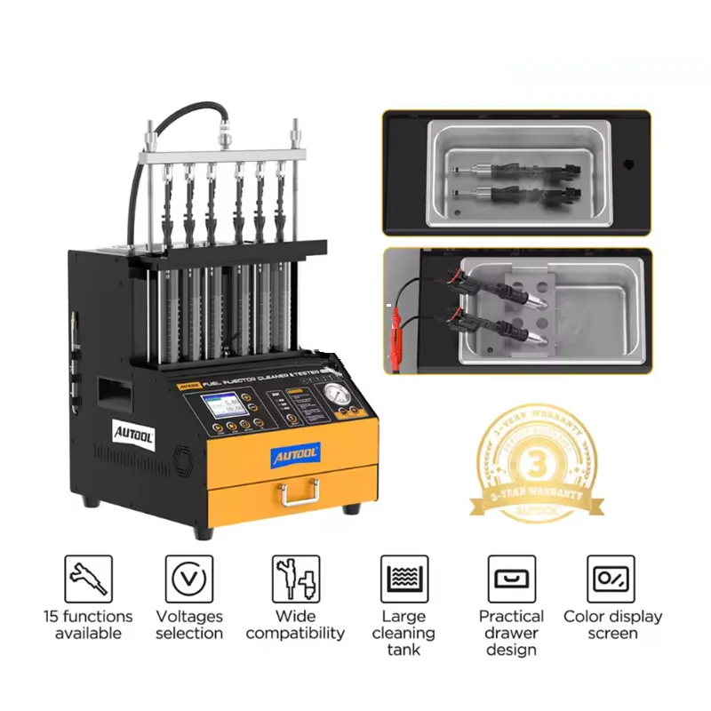 

Установка для очистки и тестирования инжекторов CT500 GDI EFI FEI, подходит для ремонта 6-цилиндровых двигателей автомобилей и мотоциклов.