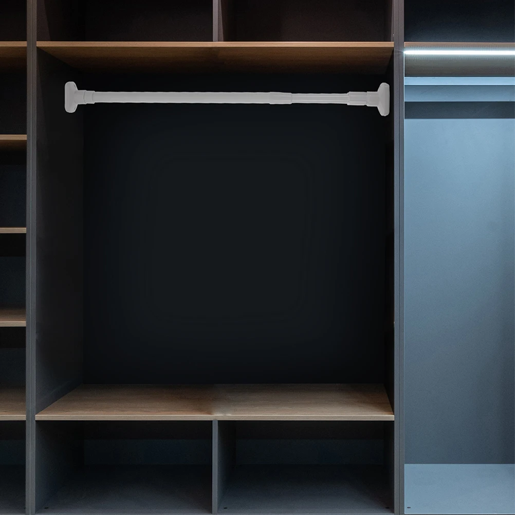 

2 Pcs Telescopic Rod Tension Curtain Telescoping Extendable Closet Hanging Expandable Bathroom for Home Matte