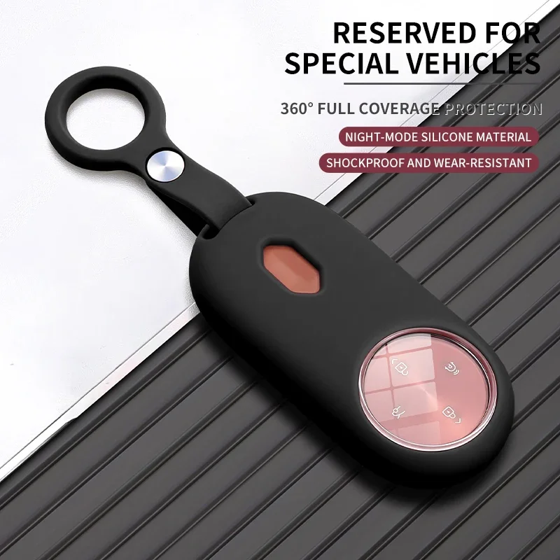 Liquid Silicone Rubber Car Key Case Cover Fob For MAEXTRO S800 Auto Smart Remote Key Protector Shell Decorative Accessories 6