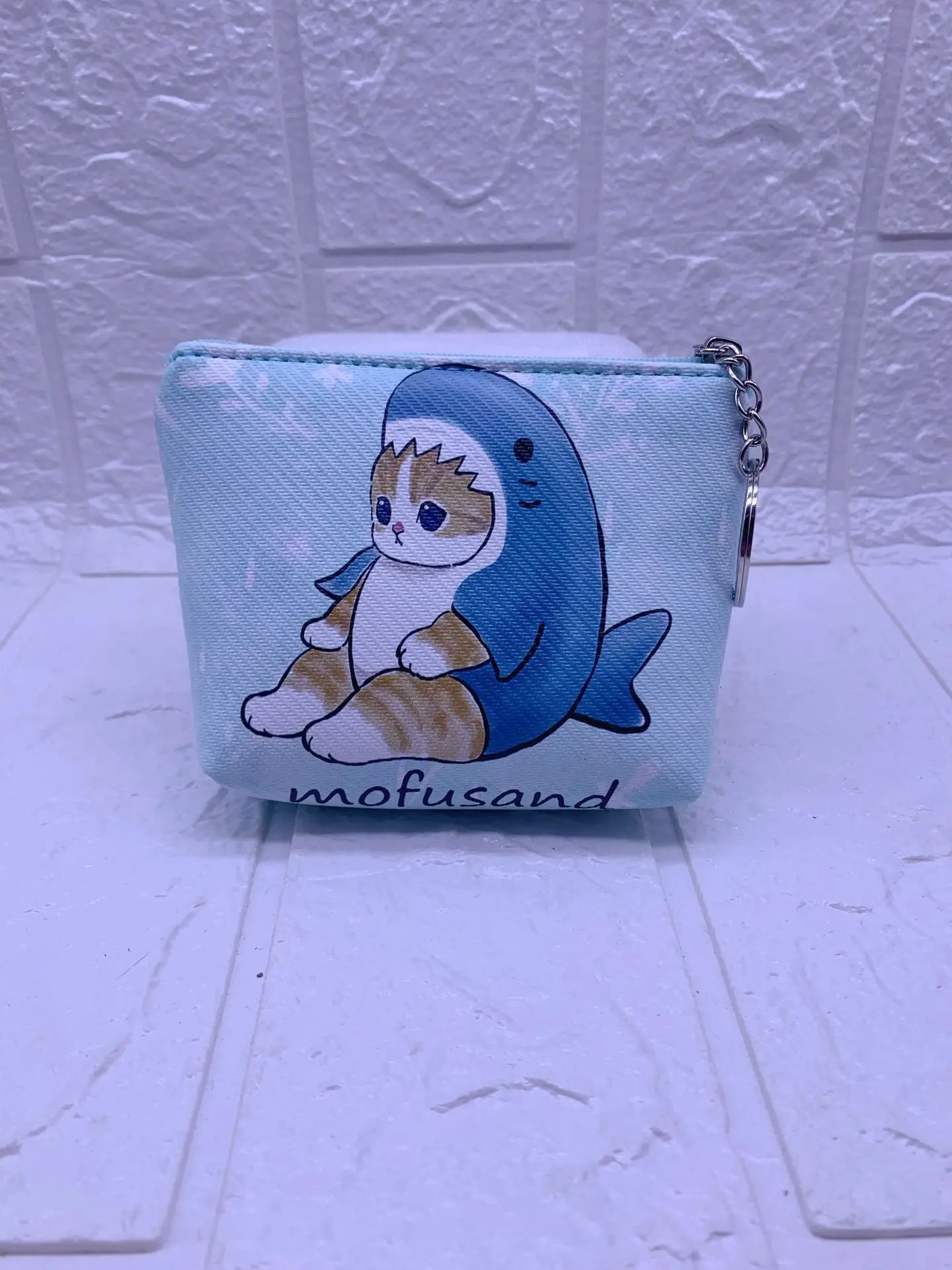 Cute Mofusand Shark Cat Series Coin Purse PU Design Coin Bag Card Bag Storage Bag view 2