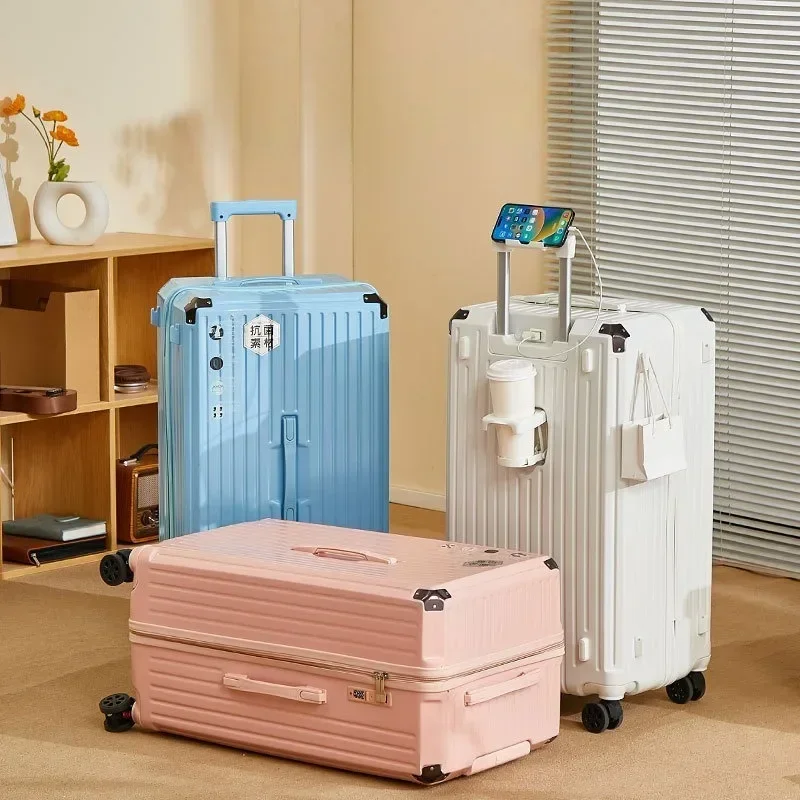 2025 New Expandable Suitcase with Rotating Wheel Large Capacity Trolley Suitcase Multi-functional 5-wheeled Suitcase