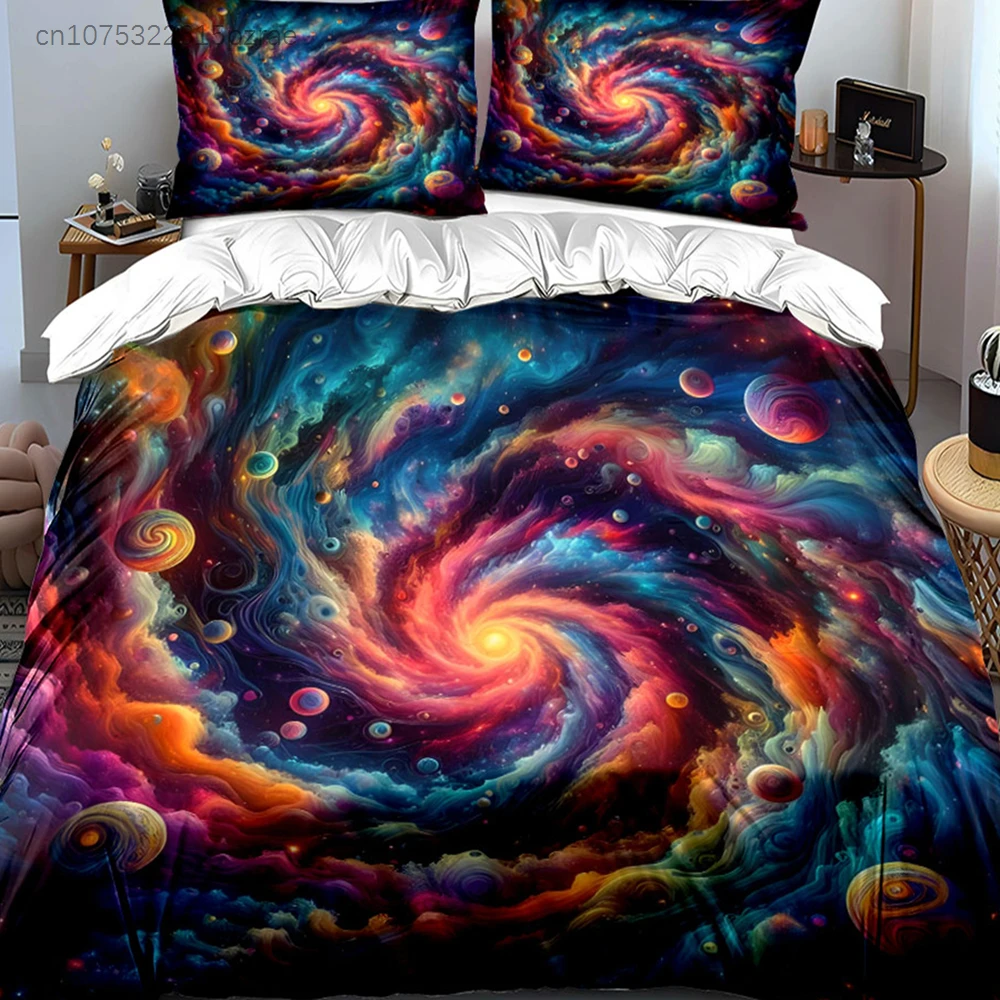 Galaxy Theme Art Set Multiple Sizes kid's And adults' Bedroom Exquisite 3PC Bedding set, Gift