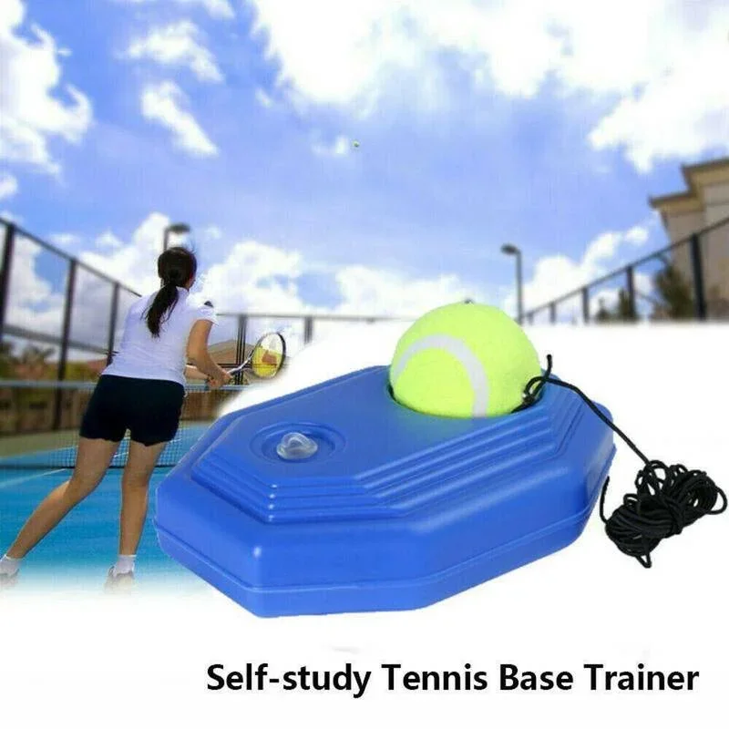 Tennis Training Device with Bungee Cord Base & Grip for Self-Study Bounce