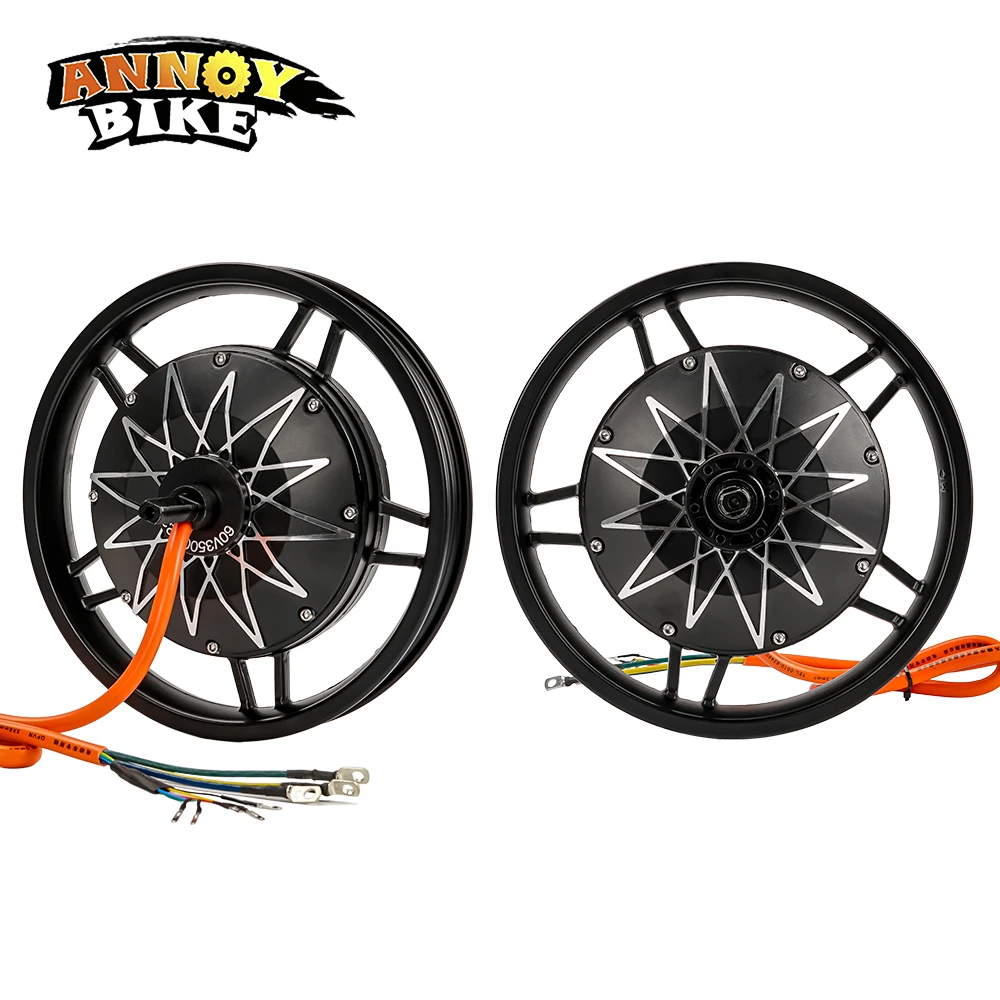 High Power 14 inch Hub Motor Brushless Disc Brake Hub Motor 48v60v72v 1500w 3000w 3500w 5000w for Electric Bicycle Ebike