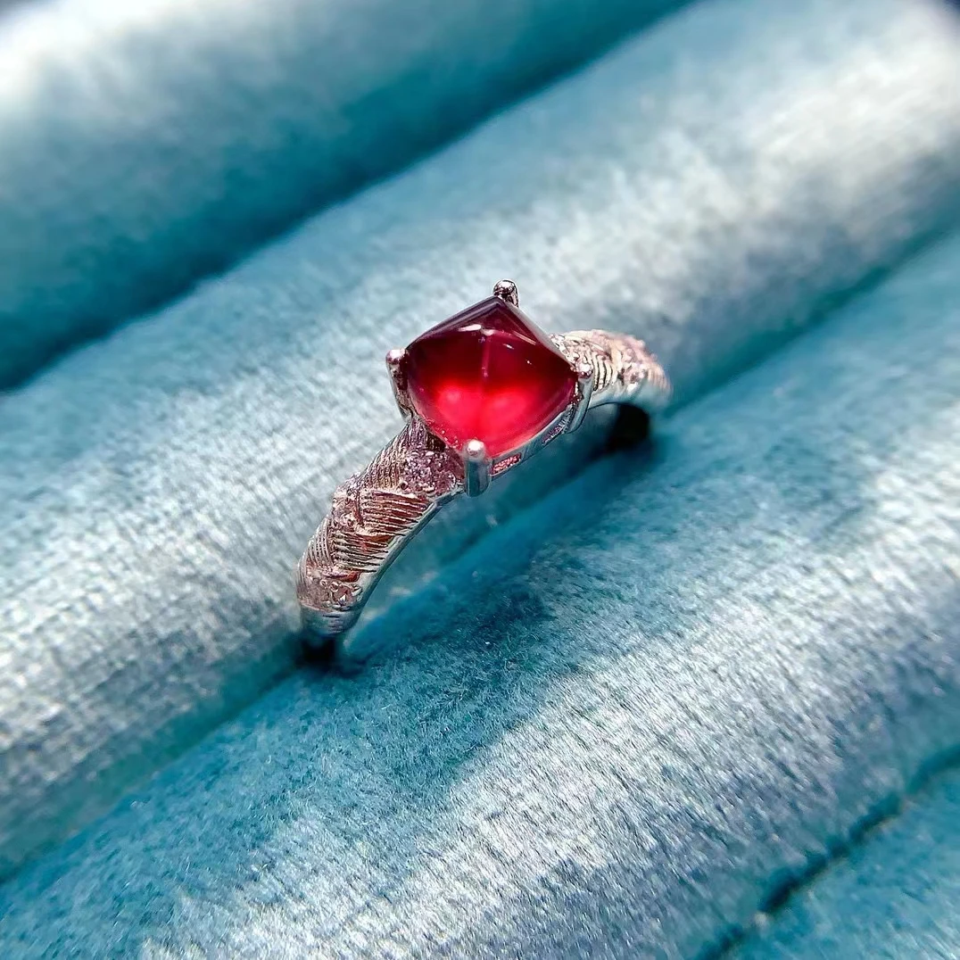 

Natural garnet rings for women silver 925 jewelry luxury gem stones 18k gold plated free shiping items