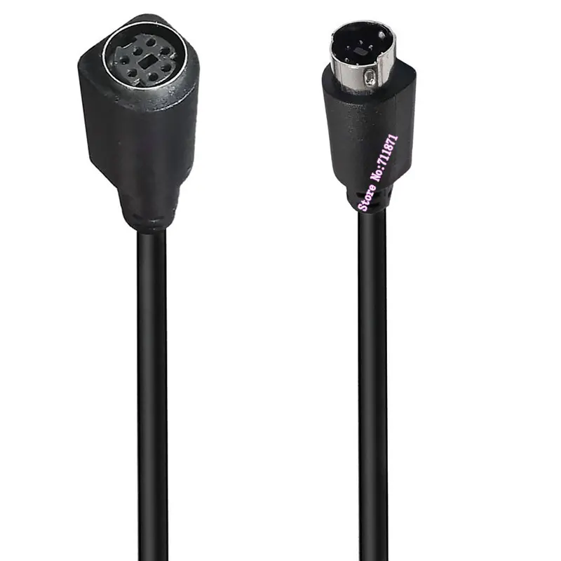 ذكر أنثى 7 إبرة 7Pin S-Video Mini Din محول تمديد كابل خط الزاوية اليمنى الكوع 7 دبوس M F S-Video خط سلك الحبل 7PIN