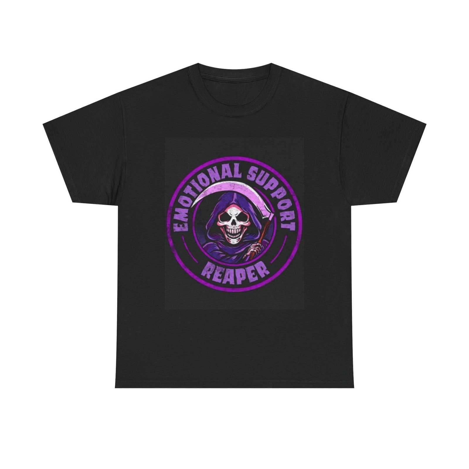 

Футболка Emotional Support Reaper, забавный подарок, унисекс, плотная хлопковая футболка Death