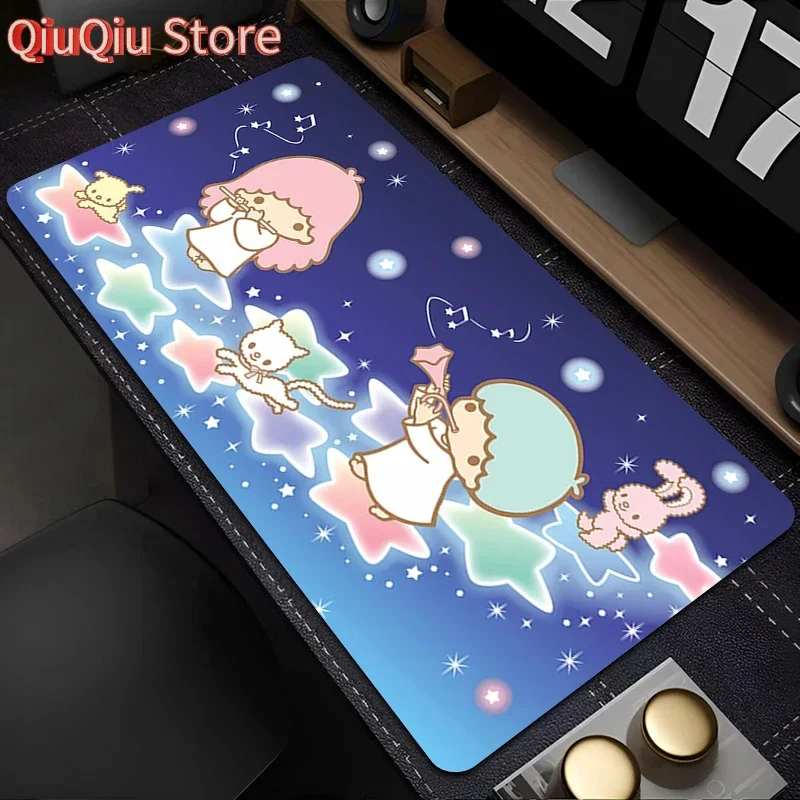 

Mousepad Laptop Anime Mouse Pad Office Accessories Keyboard Pad Rubber Cup Mat Soft Mouse Mat Large L-little Twin Star Desk Mat