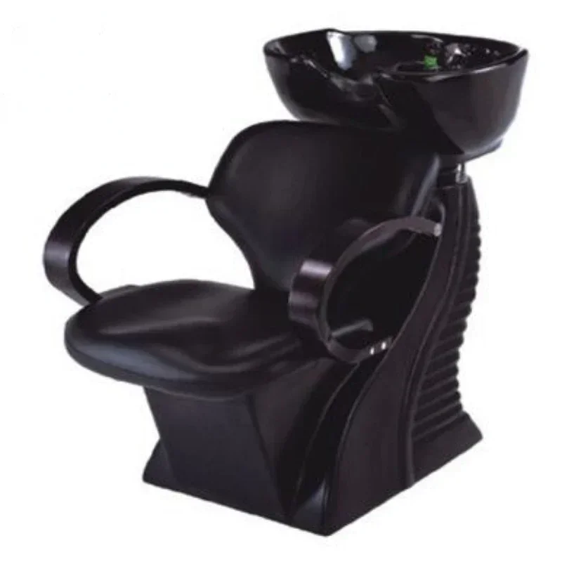 Hair salon furniture backwash unit shampoo chair black