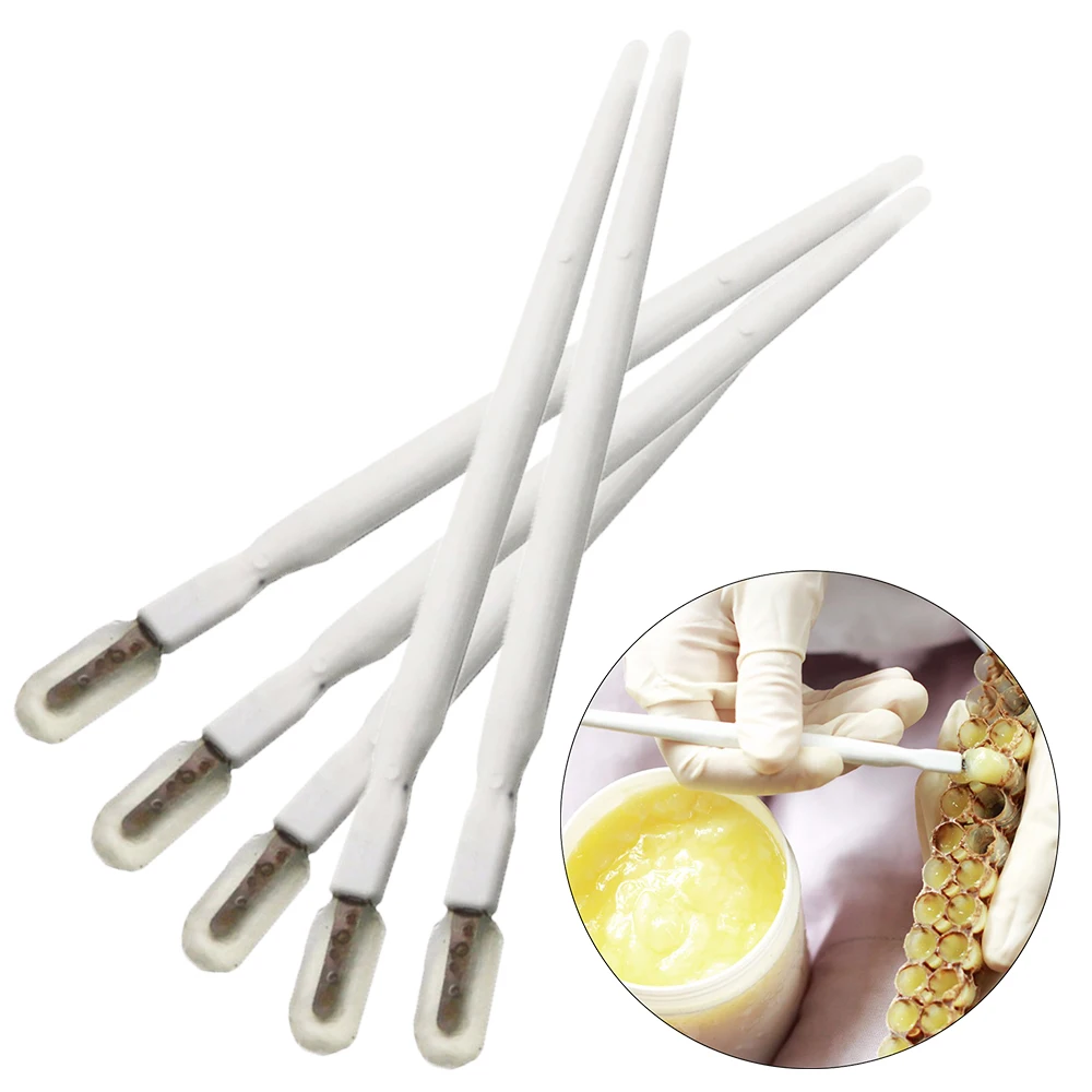 5pcs/12pcs/20pcs Harvest Royal Jelly Pen Shovel Scraper Extractor Squeegee Collector Comb Cleaner Replacement Silicone Tip Bee