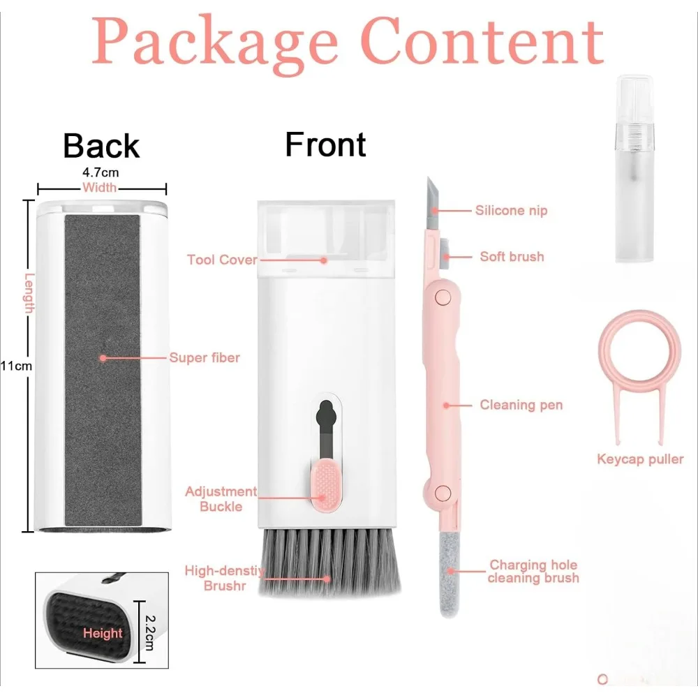 No Liquid Screen Cleaner Kit for AirPods Pro/MacBook/iPad/iPhone, Laptop Keyboard & PC/Phone