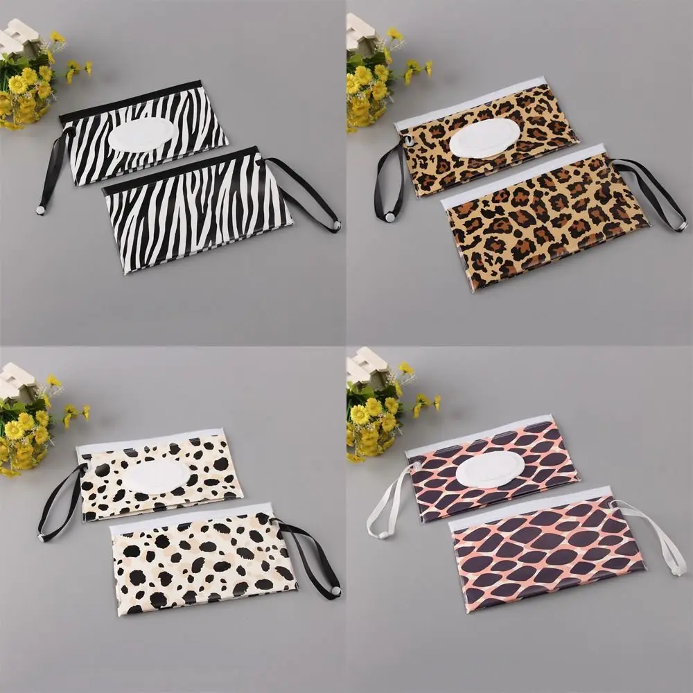 Useful Portable Carrying Case Flip Cover Stroller Accessories Tissue Box Cosmetic Pouch Wipes Holder Case Wet Wipes Bag