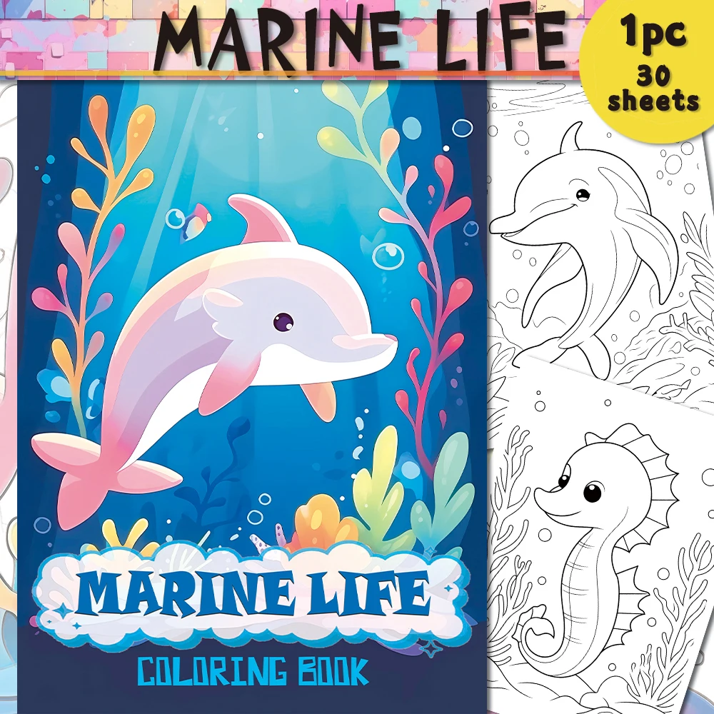 

1pc, Animal Coloring Book, Teenagers Coloring Book, 30 Different Patterns, 100gsm Thick Paper, Stress Relief, Birthday Gift