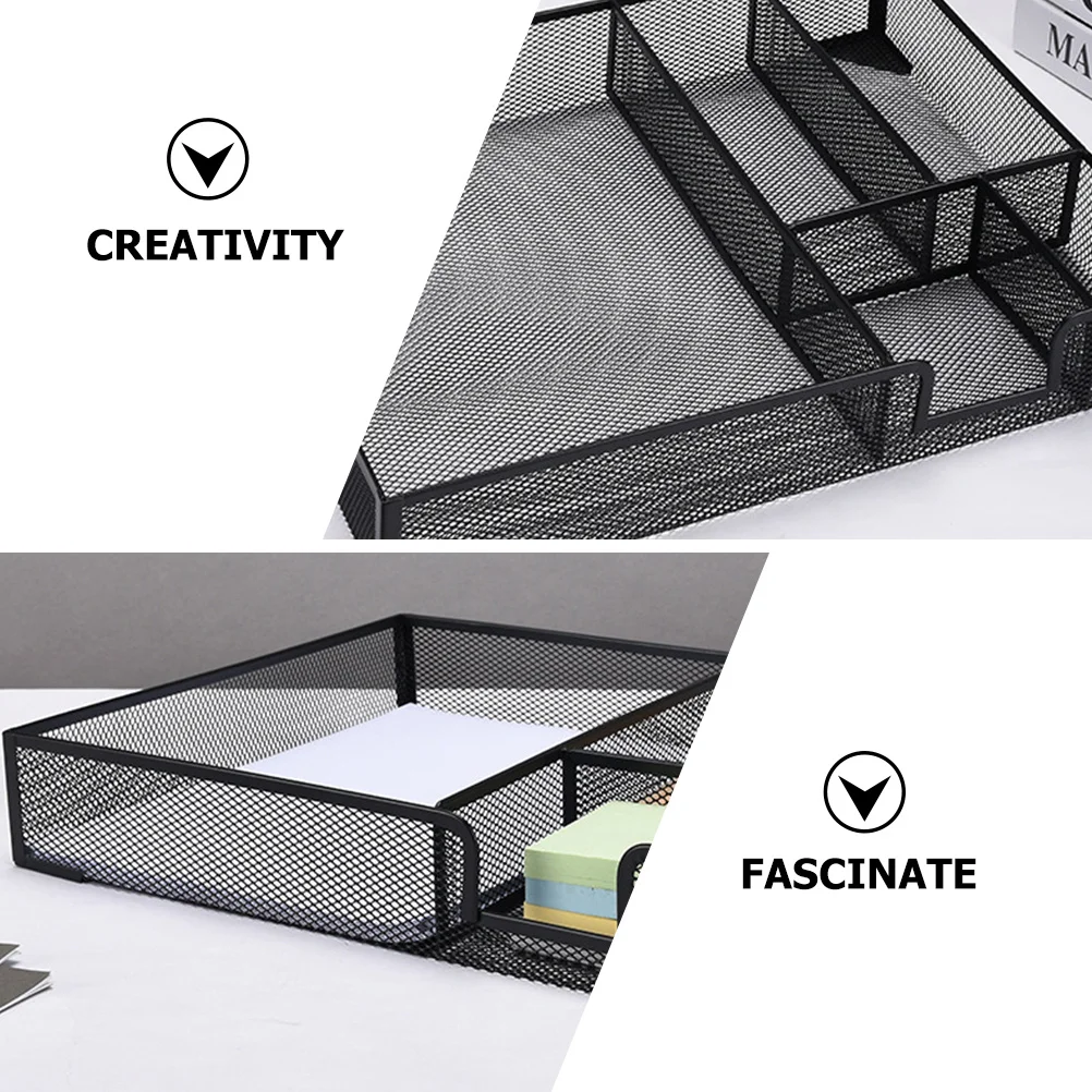 

Mesh File Organizer For Desk Metal Document Holder Folder Storage Box Office Organization Magazine Rack Desktop Organizer