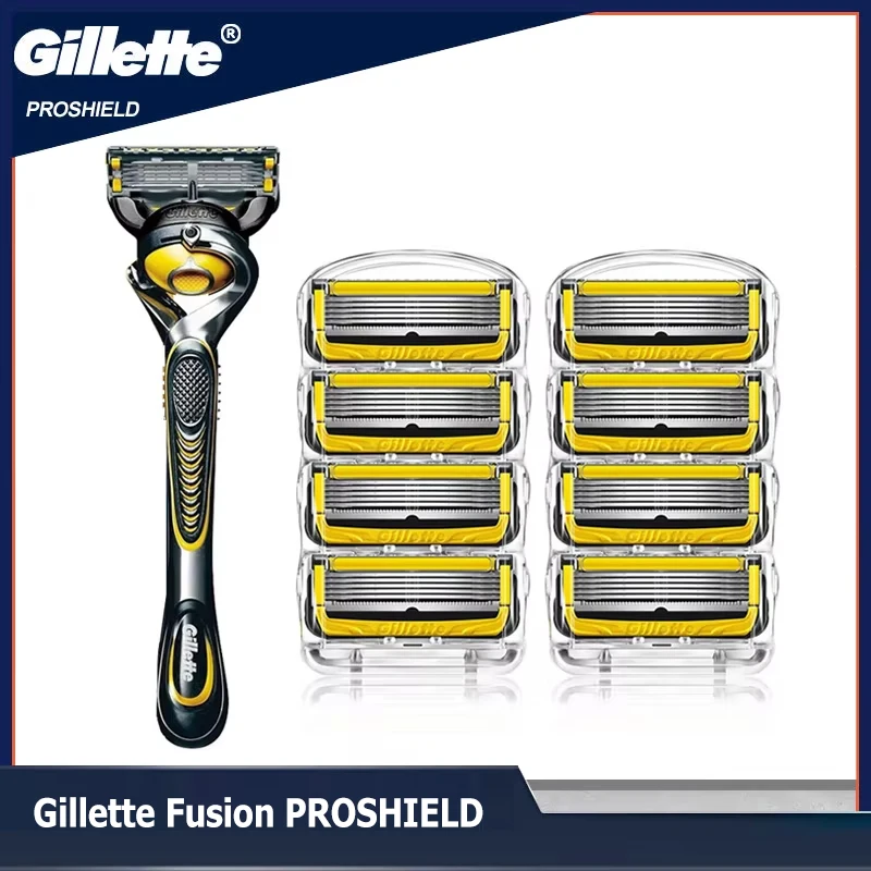 Gillette Fusion PROSHIELD lames de rasoir marque Machine à raser lavable manuel sécurité rasoir recharges pour hommes visage barbe propre