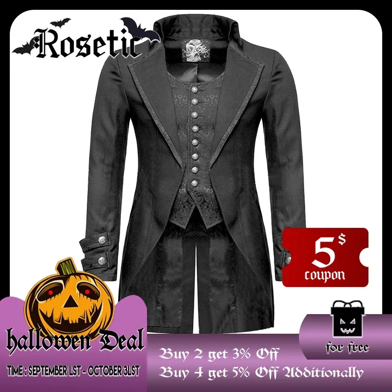 

Goth Retro Men's Steampunk Jacket Gothic Victorian morning dress Cosplay Anime Costume Gothic Fashion Men Jacket for autumn 2023