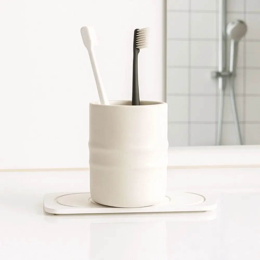 Water Absorbent Diatom Mud Drying Mat Non-Slip Metal Feet Diatom Mud Coasters Modern Fast Drying Toothbrush Holder Bathroom