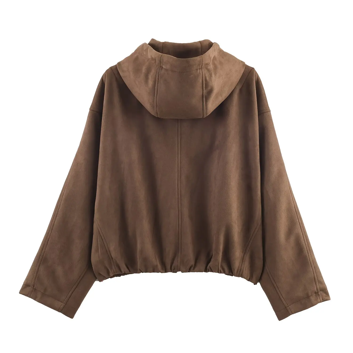 JNLEAOG automne nouveau femmes fausse fourrure Jaet à capuche velours effet Texture vêtements d'extérieur en Fiber de Polyester longue Sve ort manteau