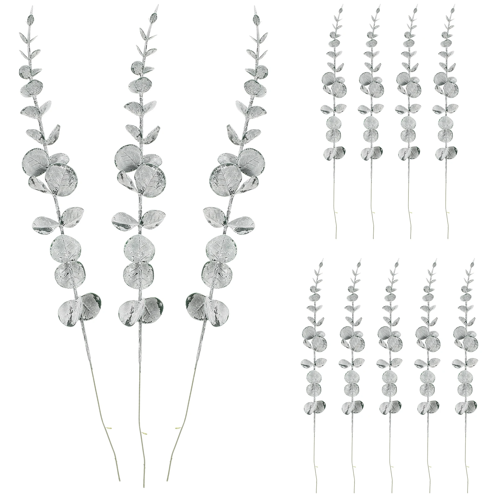 

12 Pcs Artificial Eucalyptus Stem Long Lasting Decoration Wedding Centerpiece Faux Greenery Branches Home Farmhouse Plants