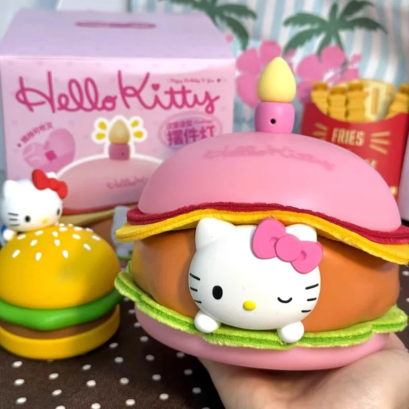 

Hello Kitty Birthday Hamburger Night Light Led Bedside Lamp Cute Lovely Practical Gift For Girls Girlfriends Room Decor